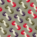 Free geometric twist polka dot patterns