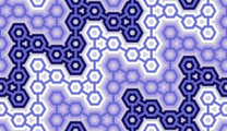 Free interlocking hexagon structure patterns