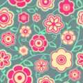 Free retro intense floral patterns