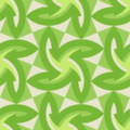 Free woven leaf geometry patterns